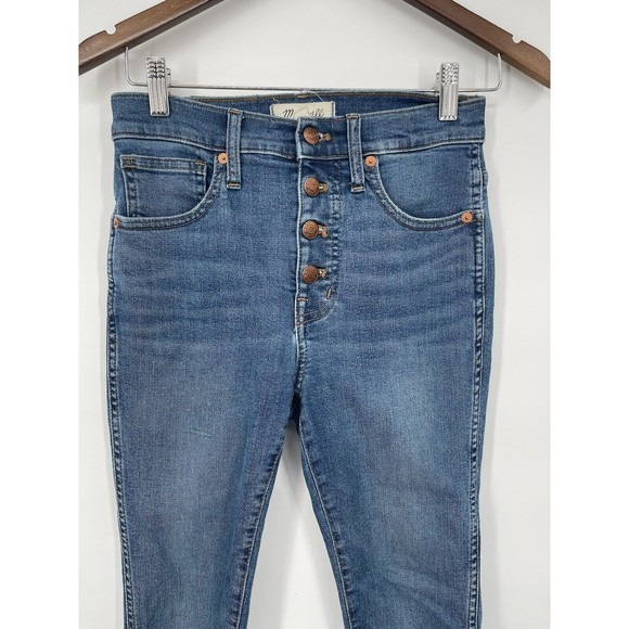 Madewell Women's 10" High Rise Skinny Jeans Button‎ Fly Light Wash 25P - Picture 2 of 8